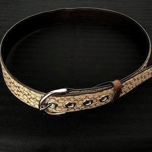 COACH Wide Signature C Pattern Belt – Size Medium
